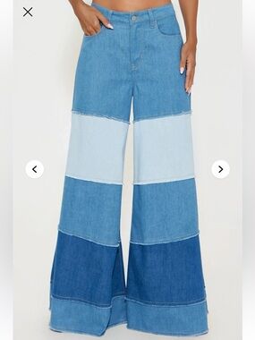 New With Tags - Fashion Nova Jeans - Size 1 - Wide Leg